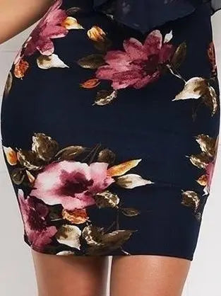 Sexy Printed European & US Style Mini Dress