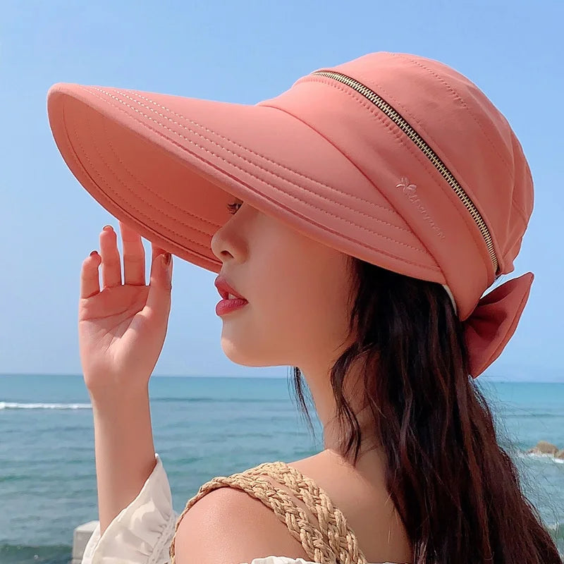 Women's Removable Cap Top Hat With Zipper