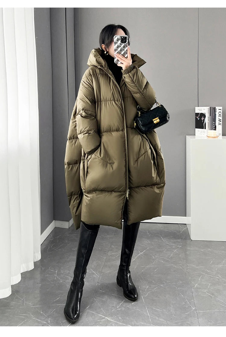 2024 New Ladies' Winter Hooded Parkas Jacket