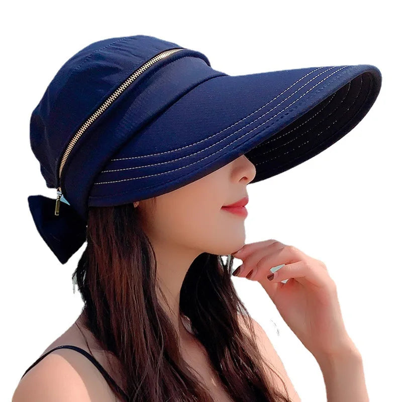 Women's Removable Cap Top Hat With Zipper