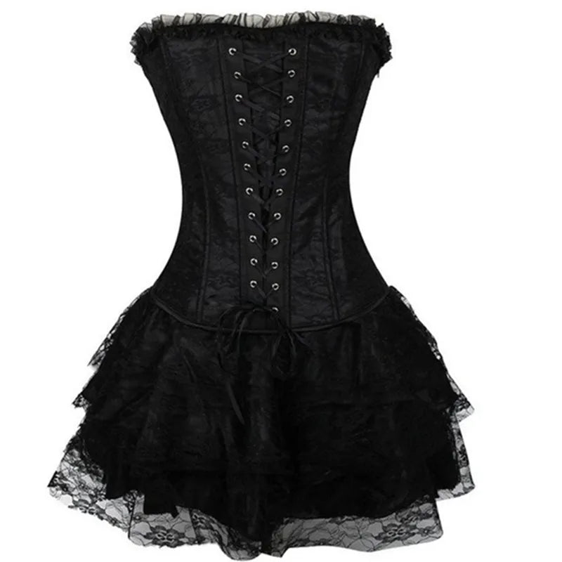 Lace-Up Overbust Body-Shaping Corset