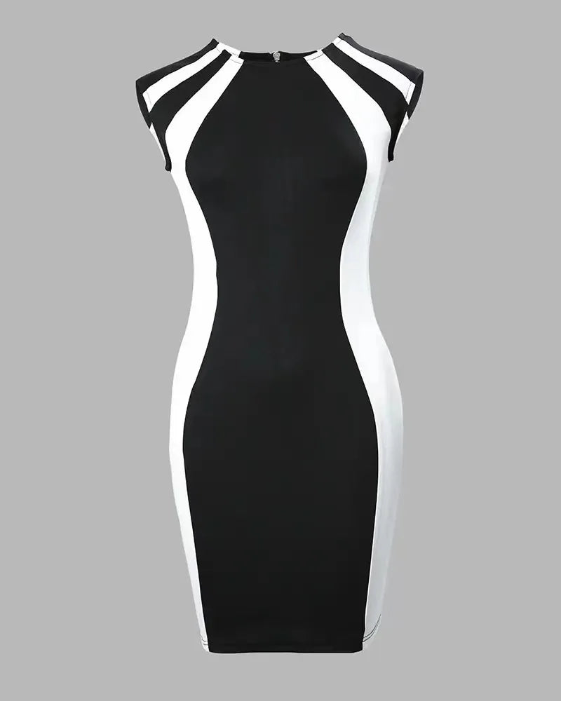 Vintage YUDX O-Neck Sleeveless Bodycon Dress