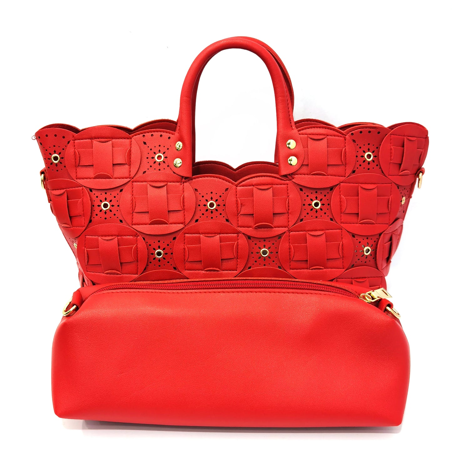 Rivet-Style Matching Shoes & Bag Set