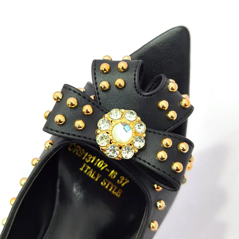 Rivet-Style Matching Shoes & Bag Set