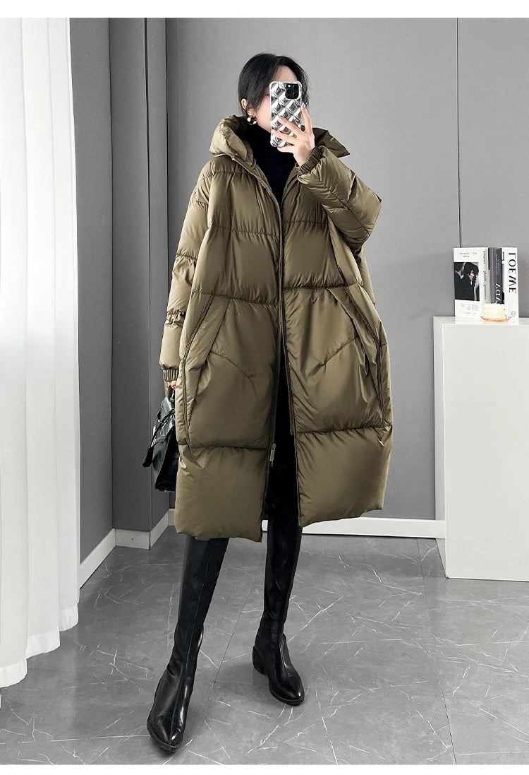 2024 New Ladies' Winter Hooded Parkas Jacket