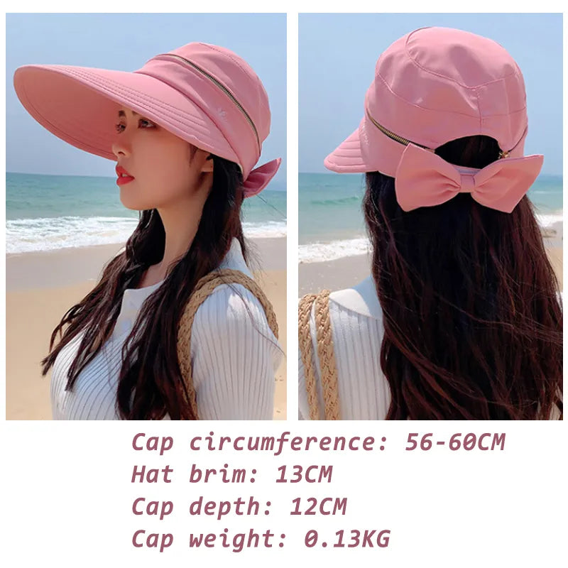Women's Removable Cap Top Hat With Zipper