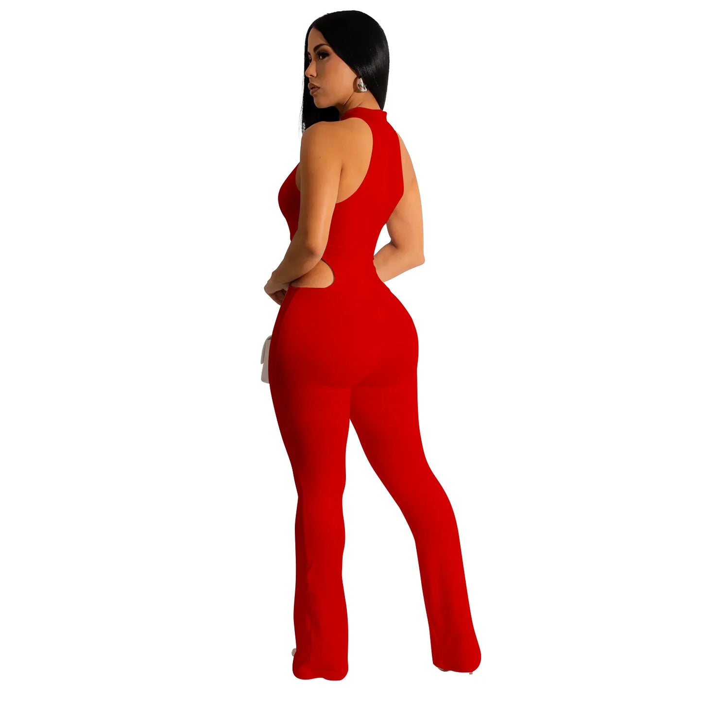 Hollow-Out Club/Party Jumpsuit
