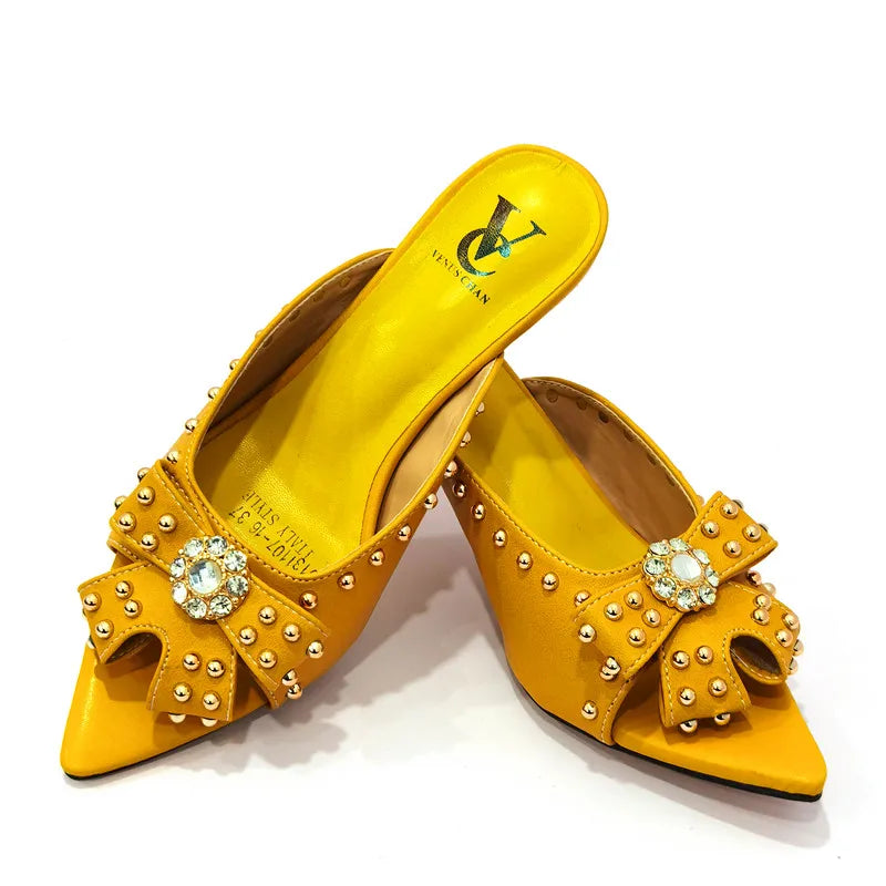 Rivet-Style Matching Shoes & Bag Set