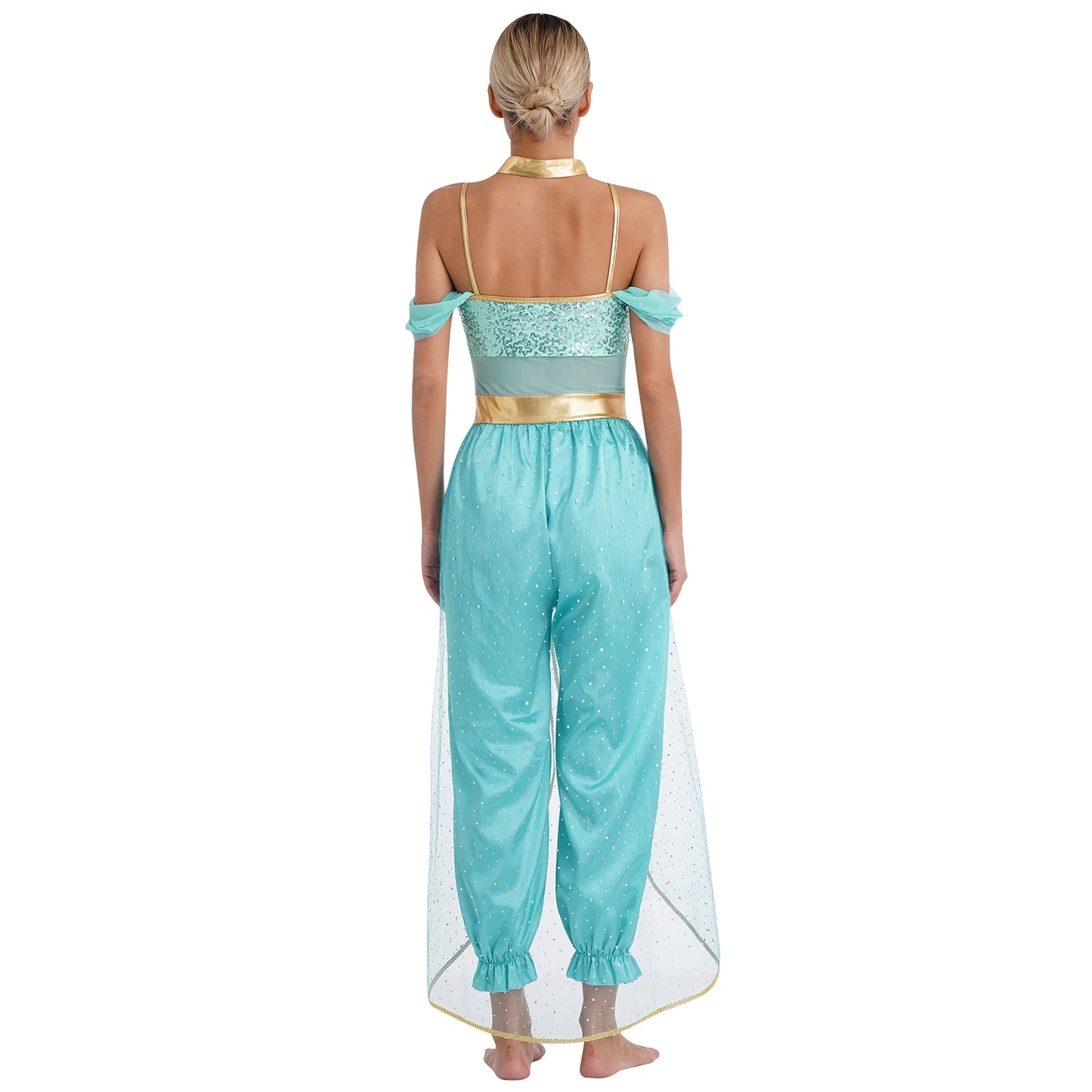 Bollywood-Style Women's Long Pants Jumpsuit
