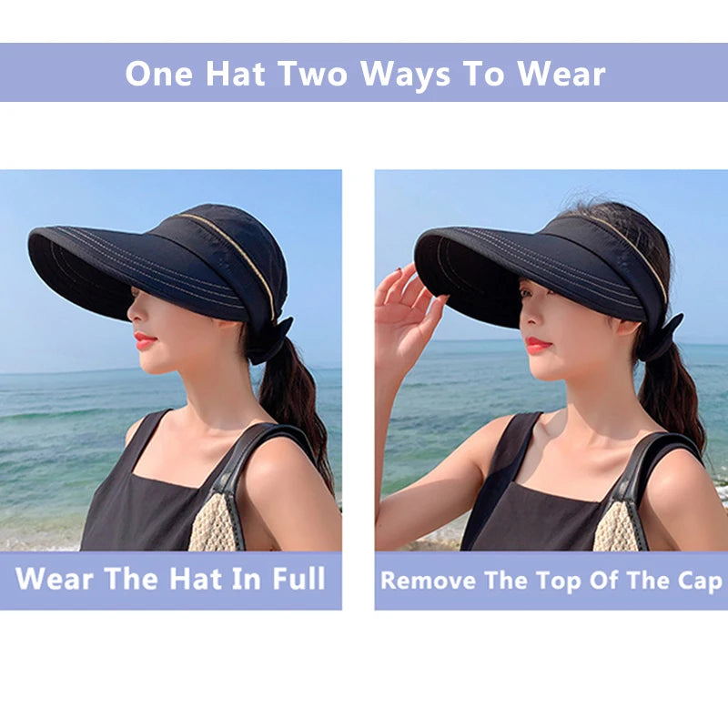 Women's Removable Cap Top Hat With Zipper