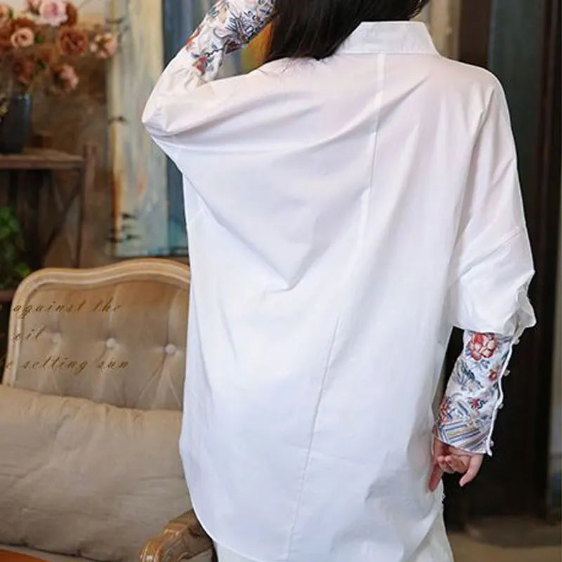 Floral Embroidery Women's Blouse