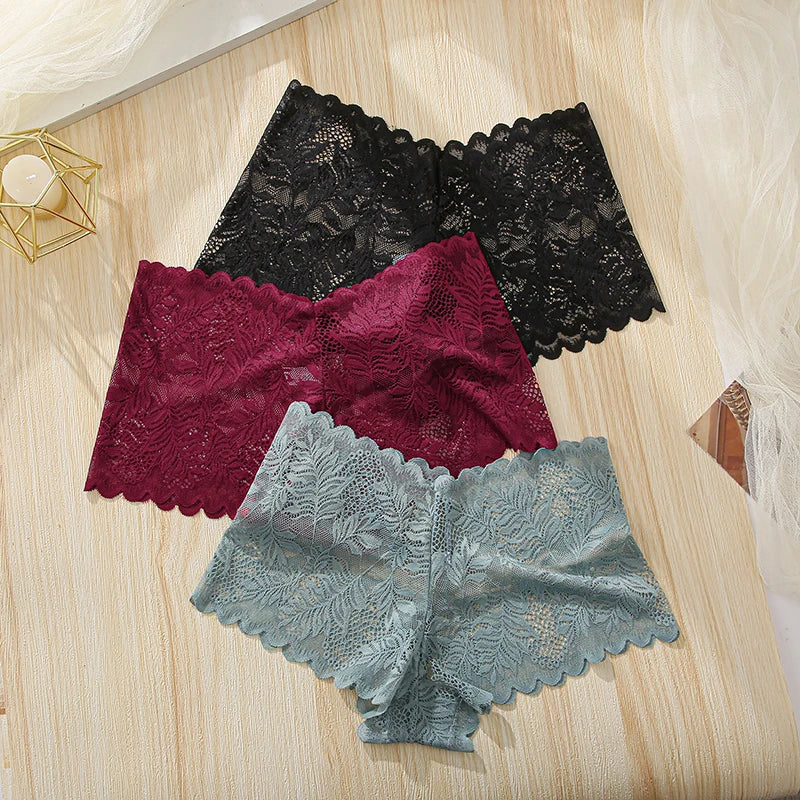 Low-Waist Lace Hollow-Out Panties