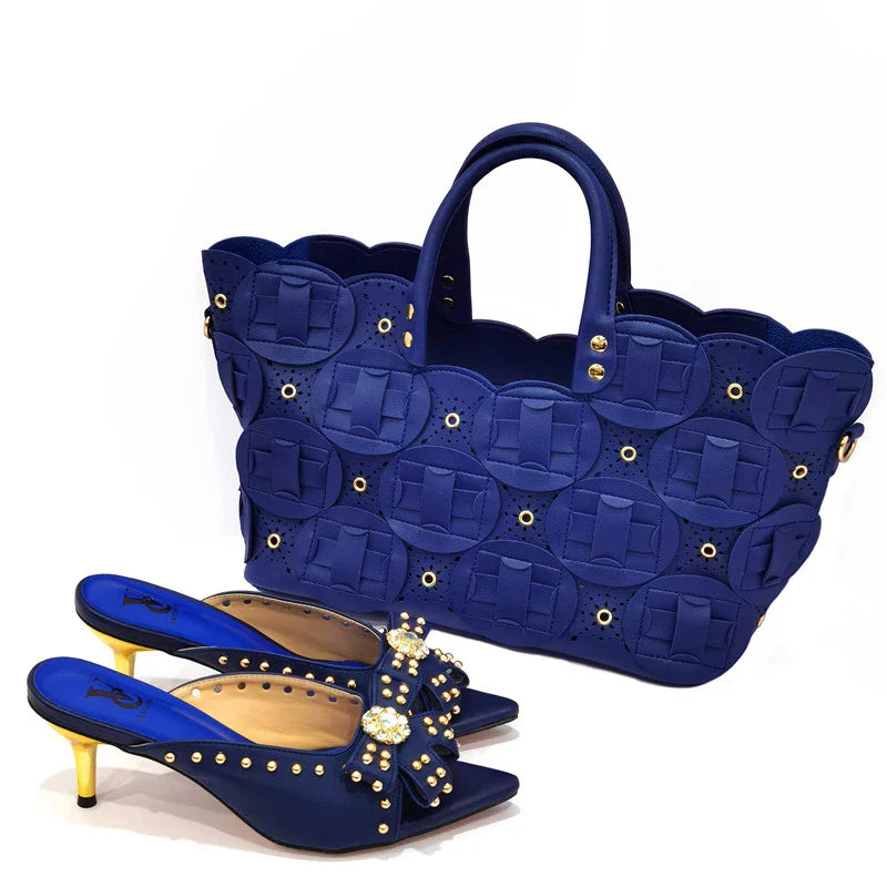 Rivet-Style Matching Shoes & Bag Set