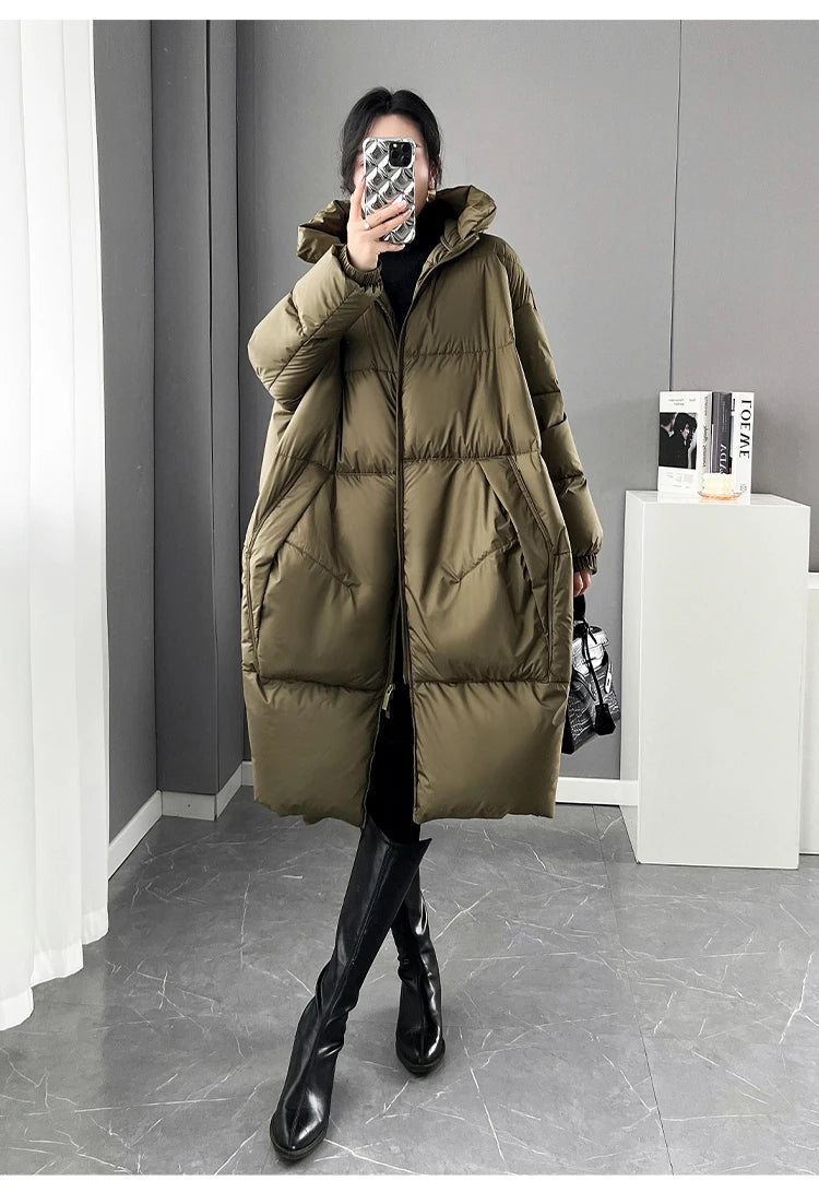 2024 New Ladies' Winter Hooded Parkas Jacket