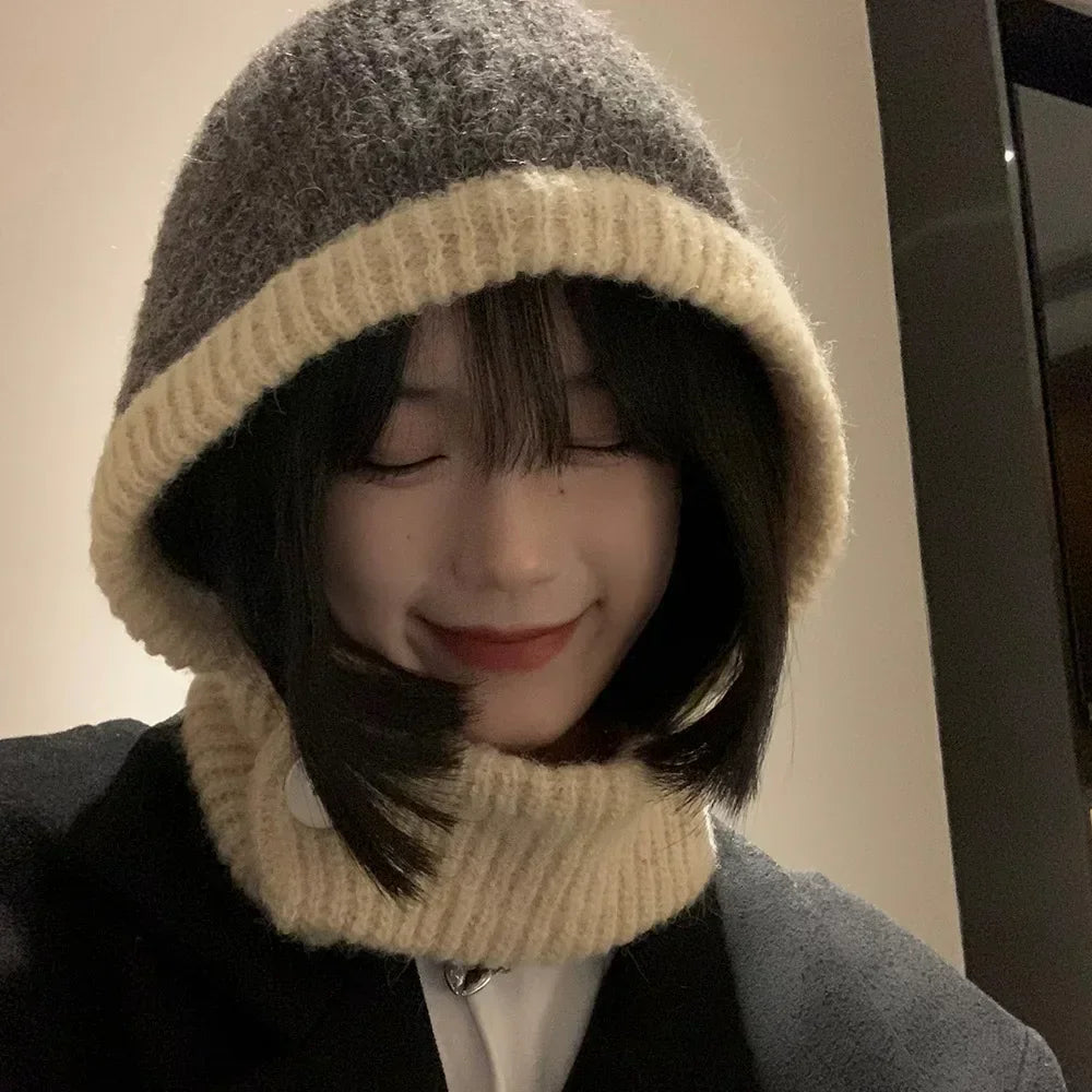 Retro Balaclava Hat For Women - Scarf Winter Hat