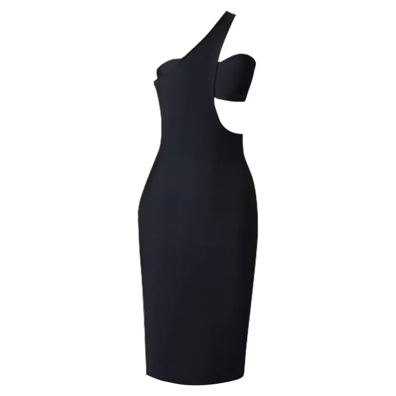 Advanced-Fashion New Tube-Top Slim Diagonal-Collar Dress