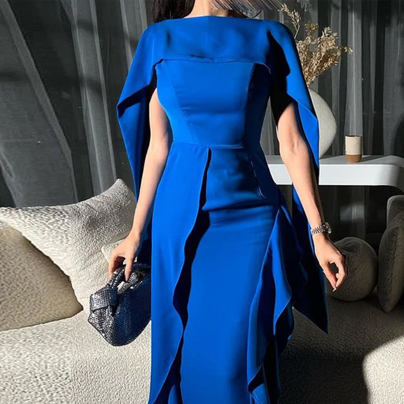 High-Class Temperament Off-Shoulder Patch Dress