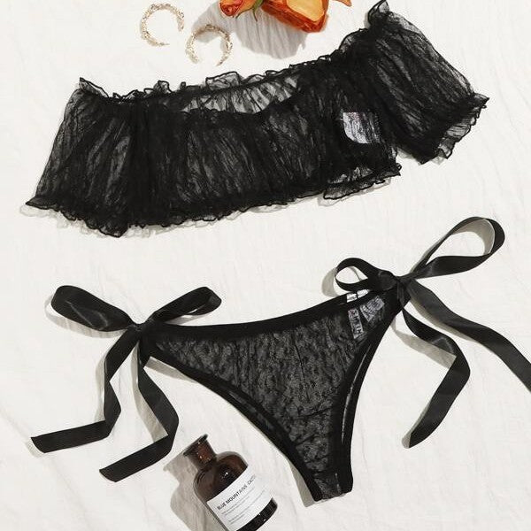 Lace Pure Desire Tube-Top Lingerie Set