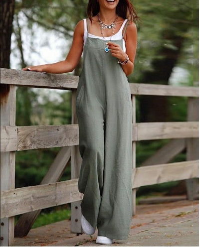 Sleeveless Jumpsuit With Pockets