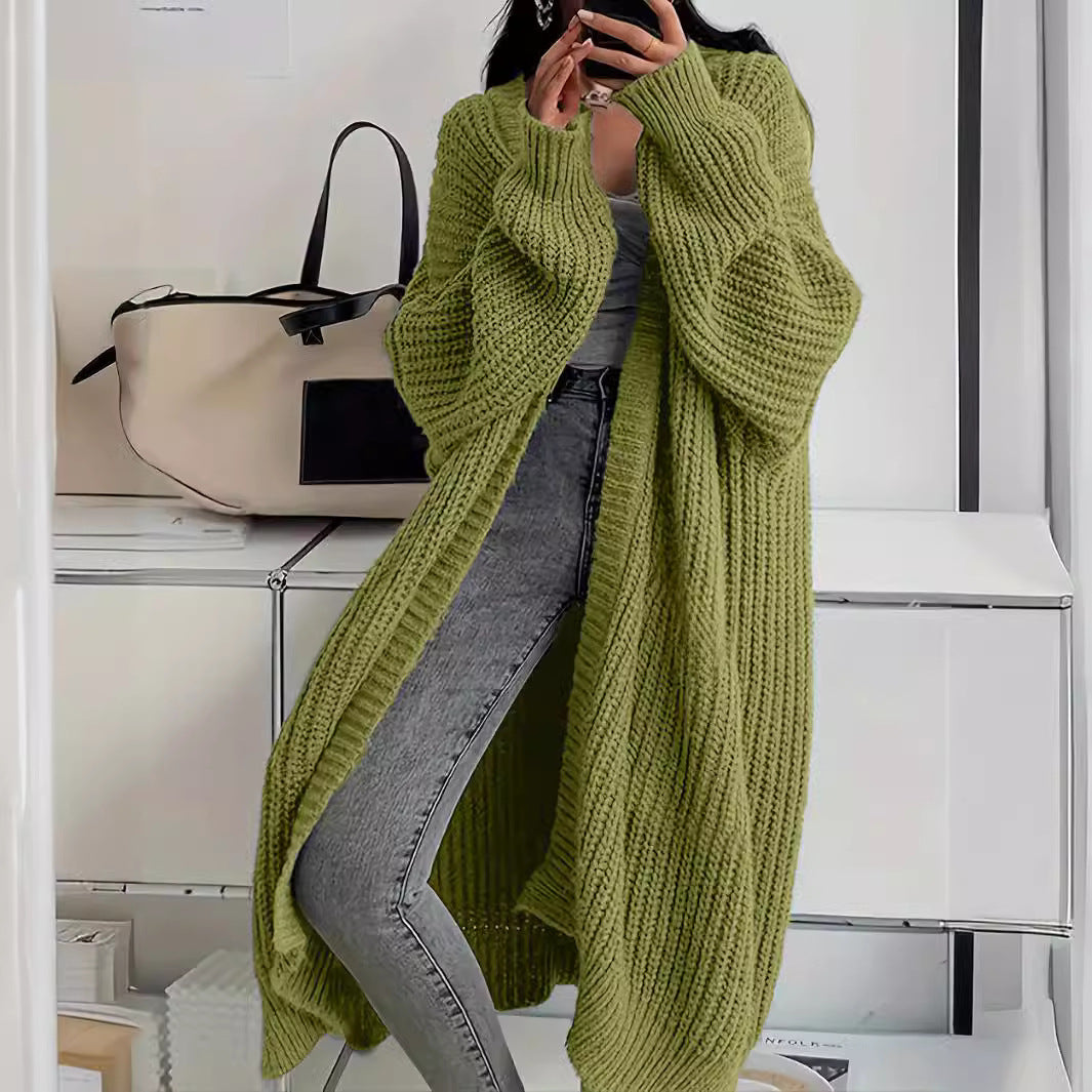 Knitted Long Cardigan With Pockets