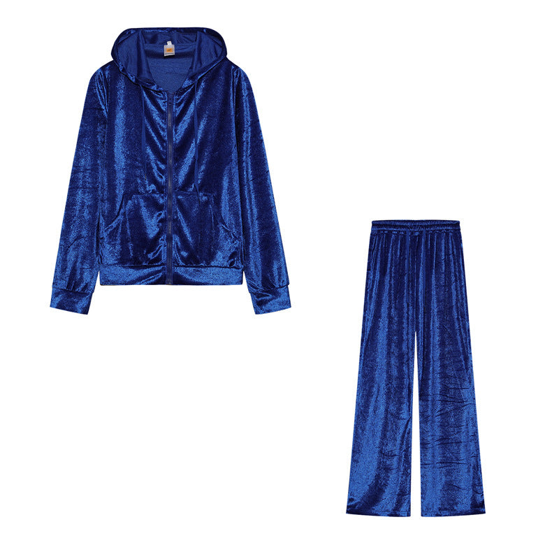 Rhinestone Velvet Sports & Leisure Outfit