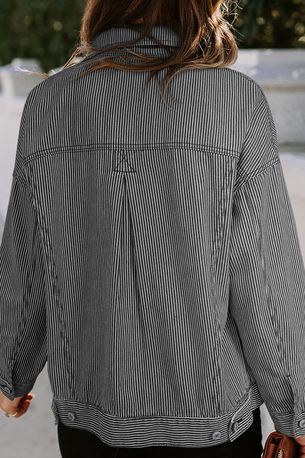 Women's Washed Oversize Pocket Denim Jacket