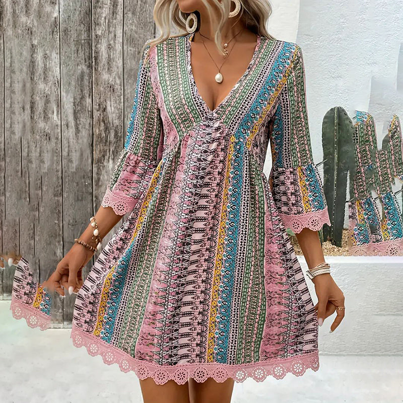 Chic Casual Boho Shirt Dress - US Only