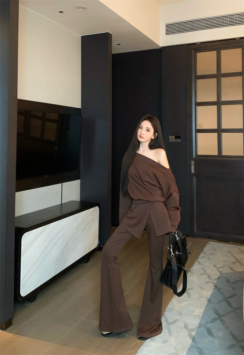 Top Bootcut Pants Fashion Suit