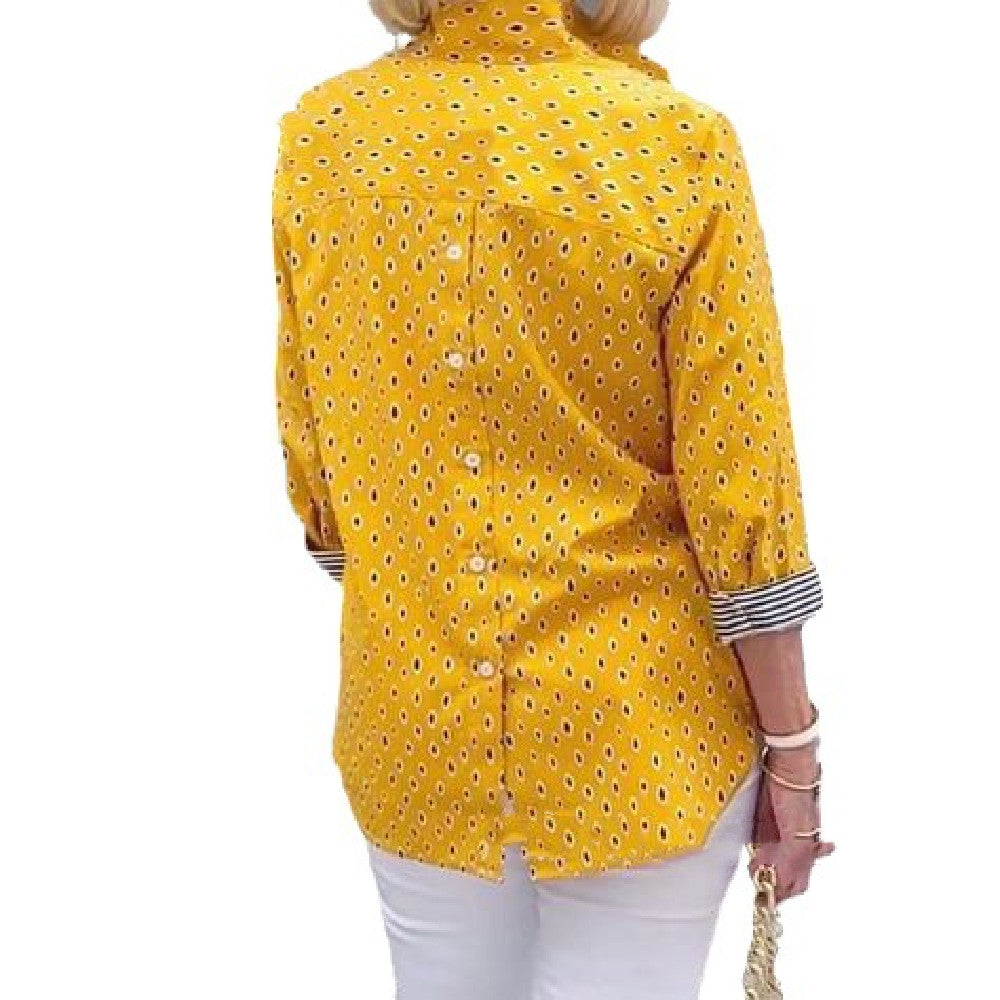 Polka Dots Digital Printing Women's Shirt