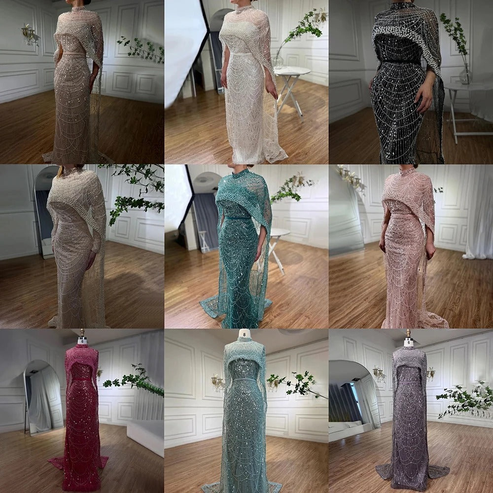 Pearl Light Luxury Trailing Dress