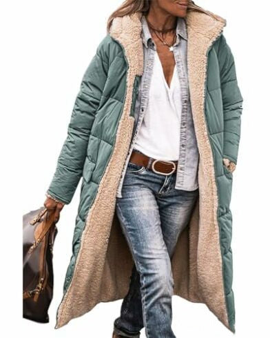 Double-Sided Hooded Long Jacket