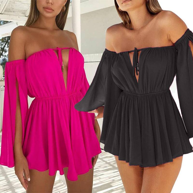 Tube-Top Casual High-Waist Mini Dress