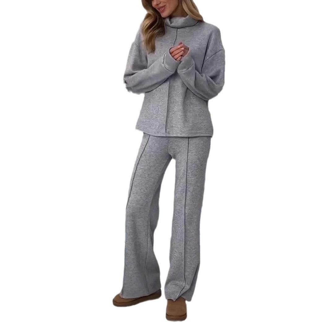 Turtleneck Long-Sleeve Knitted Outfit
