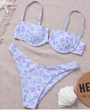 Fragmented Split Beach Bikini