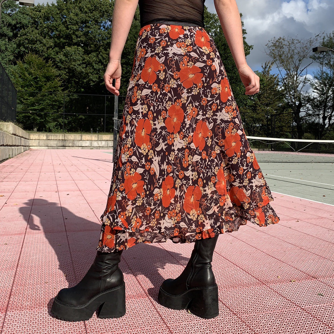 Irregular Chiffon Temperament Commuter Skirt