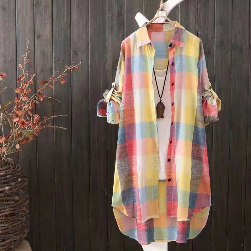 Korean-Style Sun-Protection Women's Mid-Length Shirt