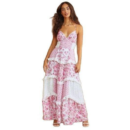 Sleeveless Strap Digital Printed Dress