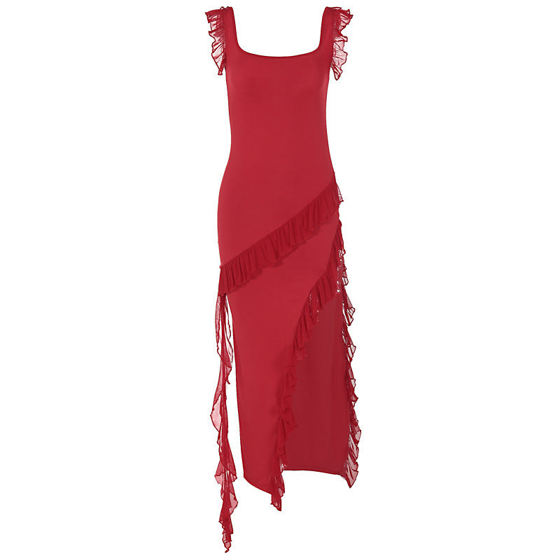 Stringy Stitching Temperament Dress