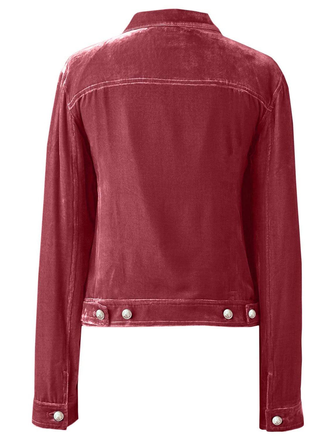 Button-Up Long-Sleeve Jacket With Chest Pockets - US Only