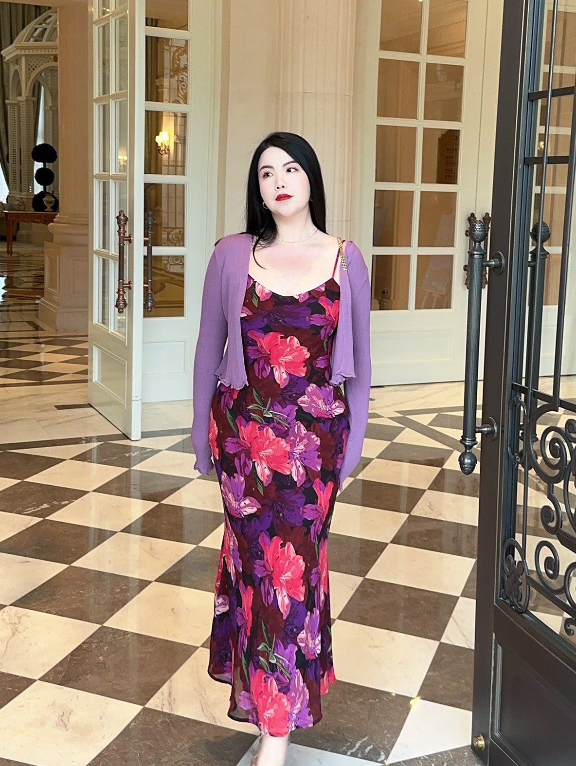 Lazy Vintage Large-Flower Dress