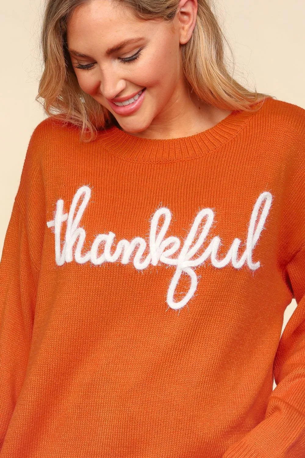 Haptics Metallic Glitter Embroidery Sweater - US only
