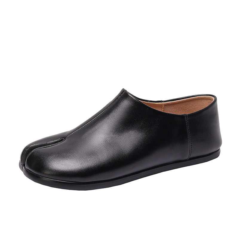 Vegetable Tanned Sheepskin Split-Toe Shoes For Women