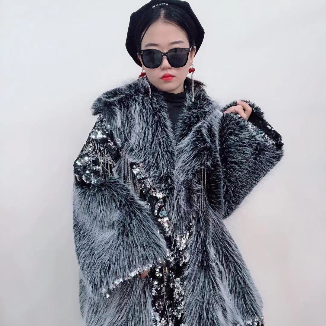 One-Piece Fur Lamb Wool Coat