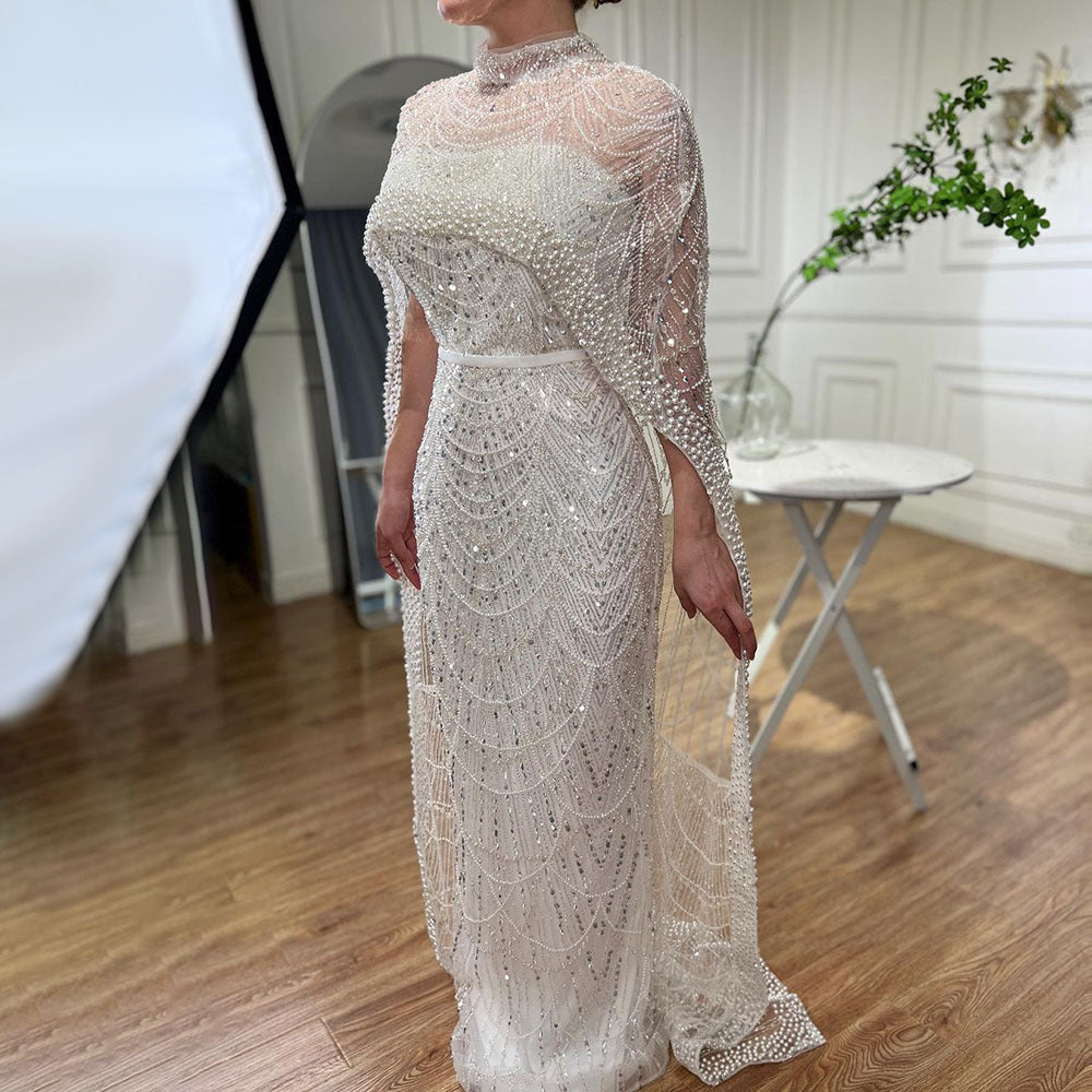 Pearl Light Luxury Trailing Dress