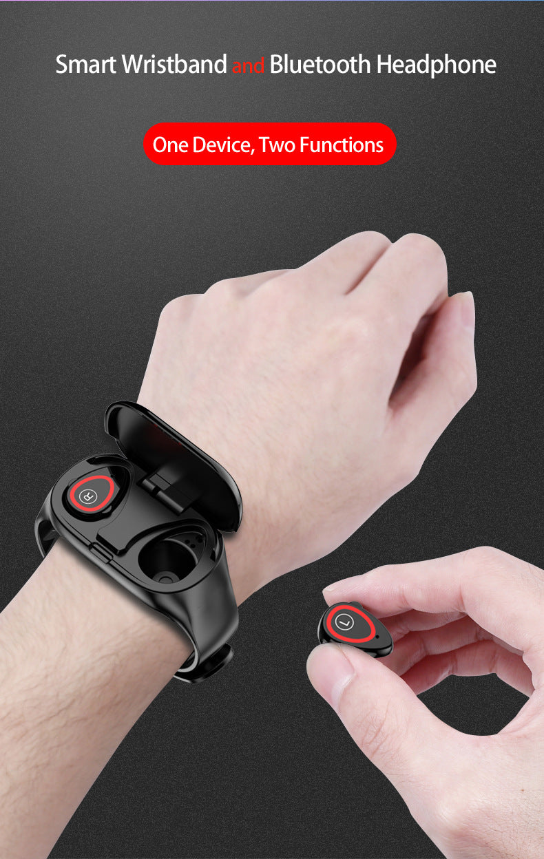 M1 Smart Bracelet Wireless Headset Heart Rate Bluetooth Calling Bracelet Two In One Music Bracelet Health Bracelet