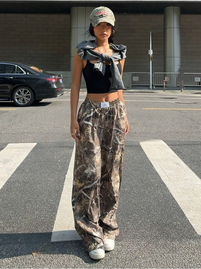 Hip-Hop Retro Street Multi-Pocket Camouflage Cargo Trousers