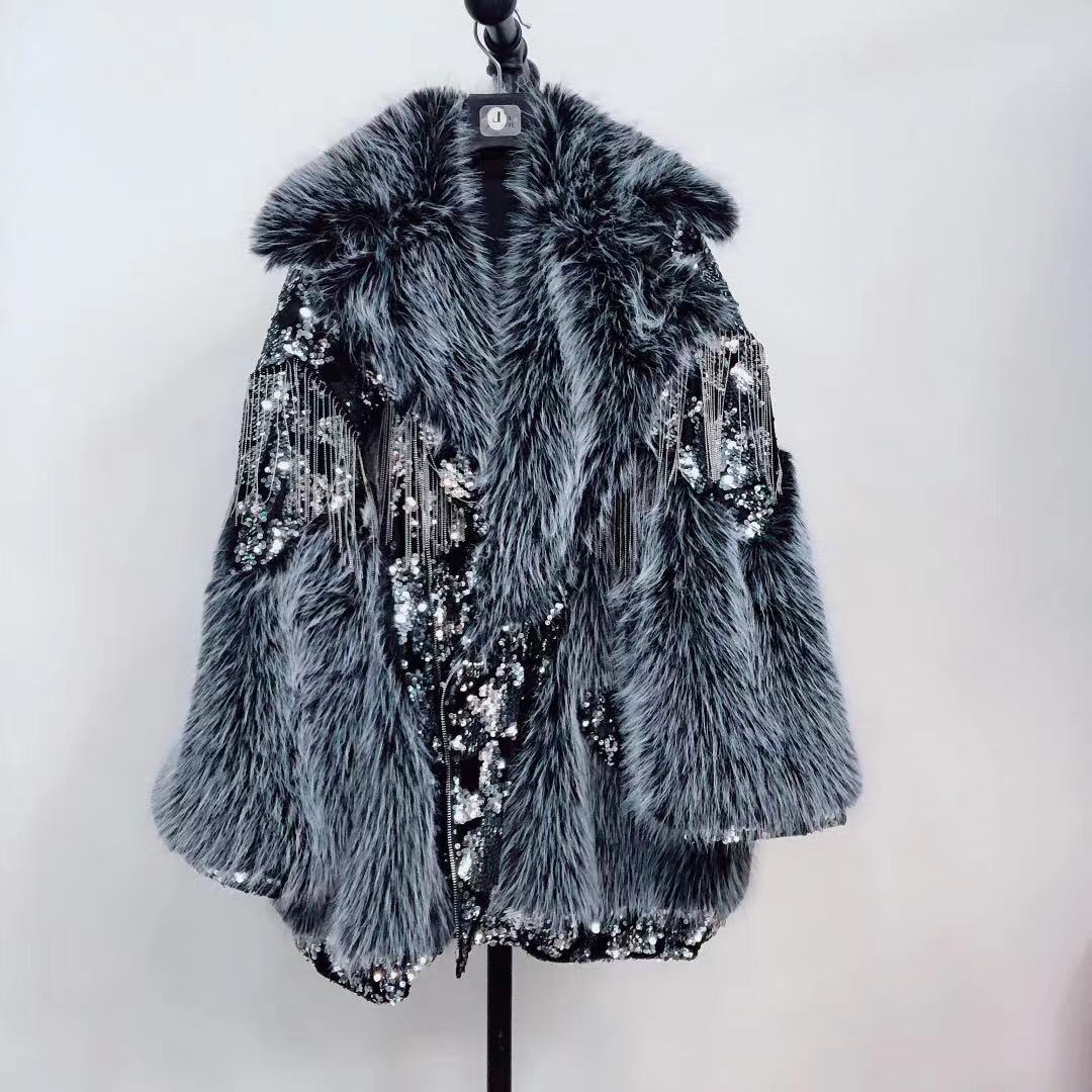 One-Piece Fur Lamb Wool Coat