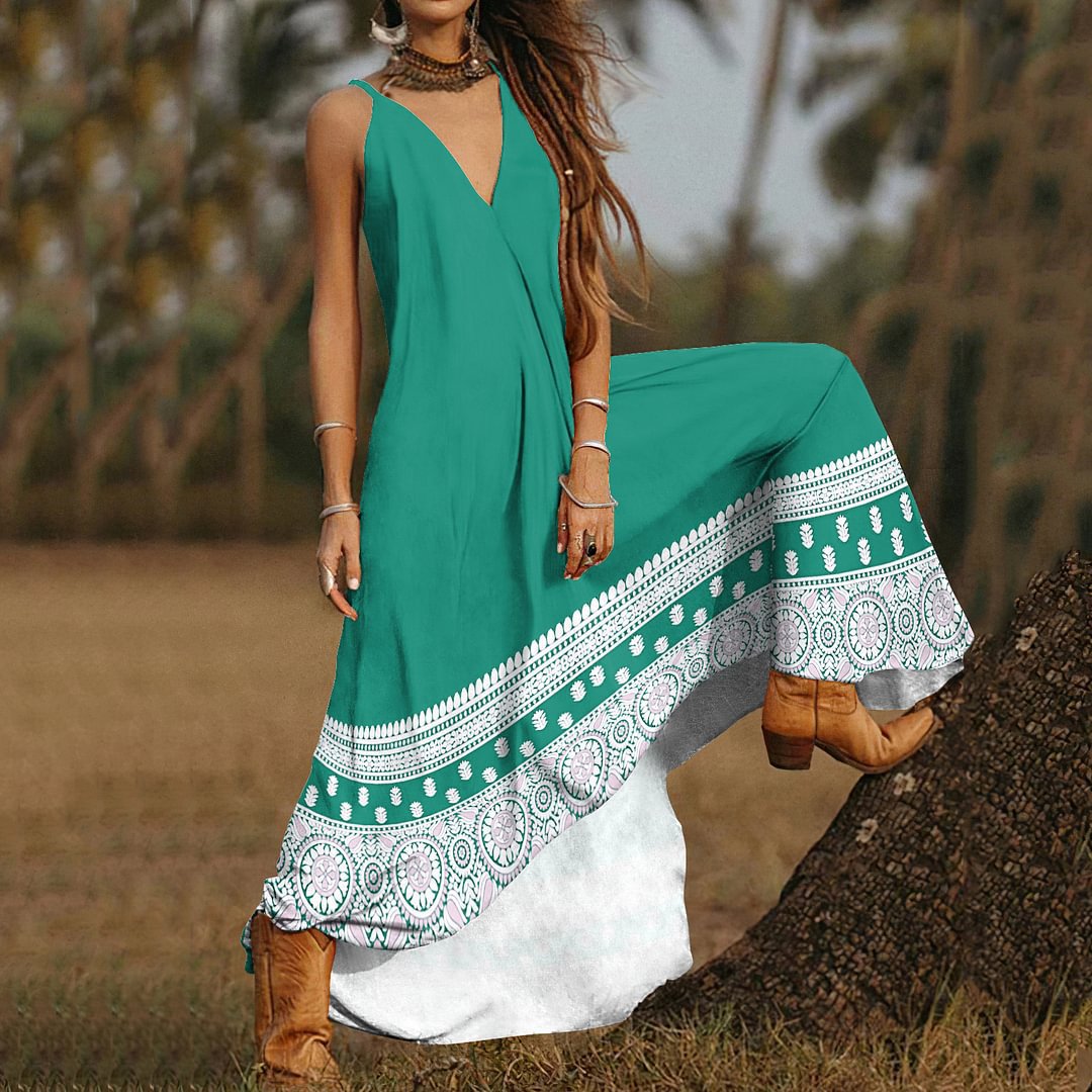 Holiday-Style Printed Dress