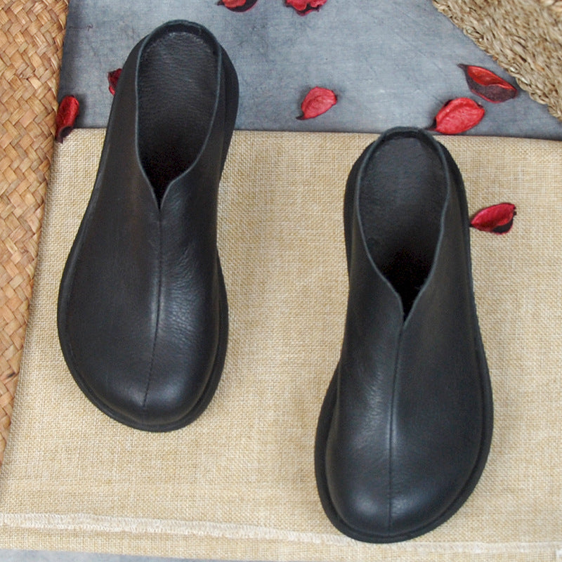 Retro Platform Leather Sandals