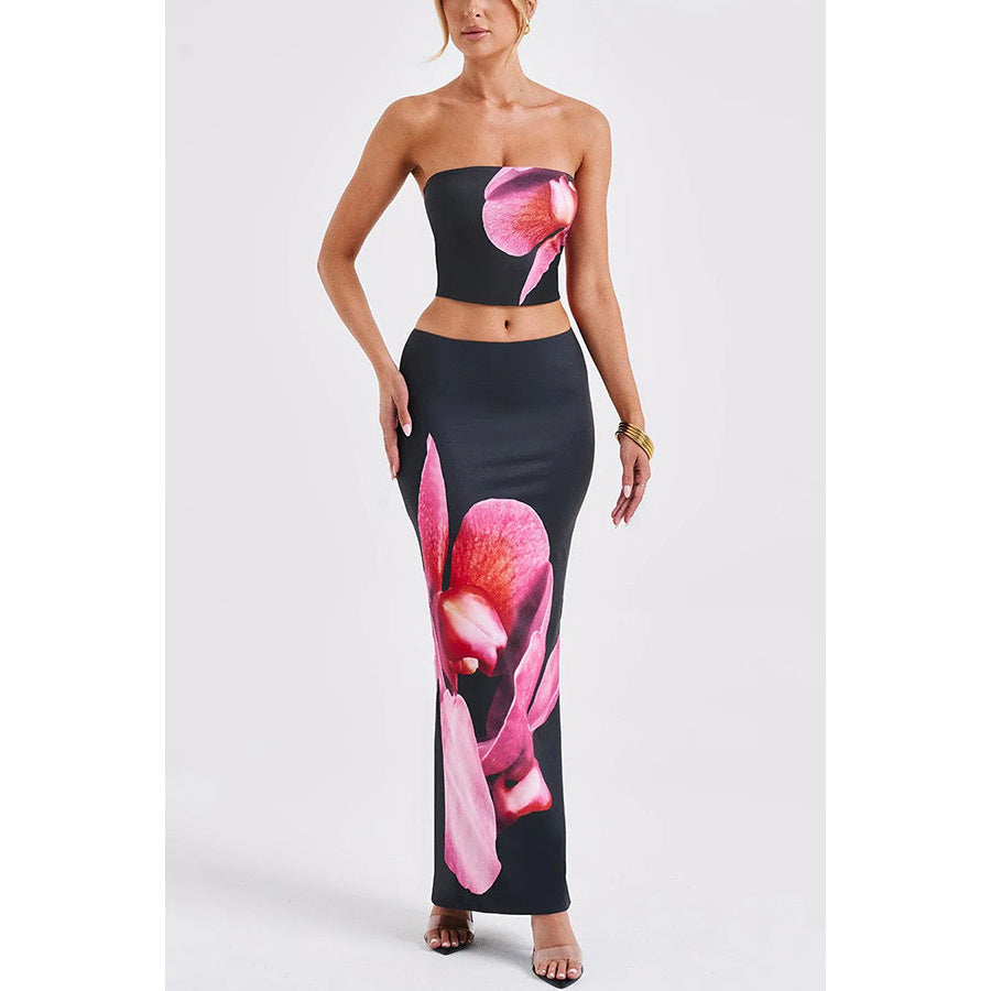 Two-Piece Long Skirt Outfit